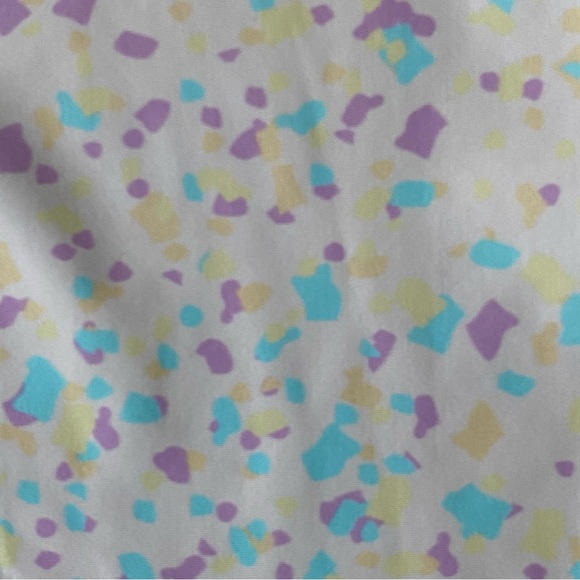 Ruffle Butts Swim Shirt Size 6 Rash Guard Long Sleeve Ruffles Confetti beige EUC - Picture 4 of 14